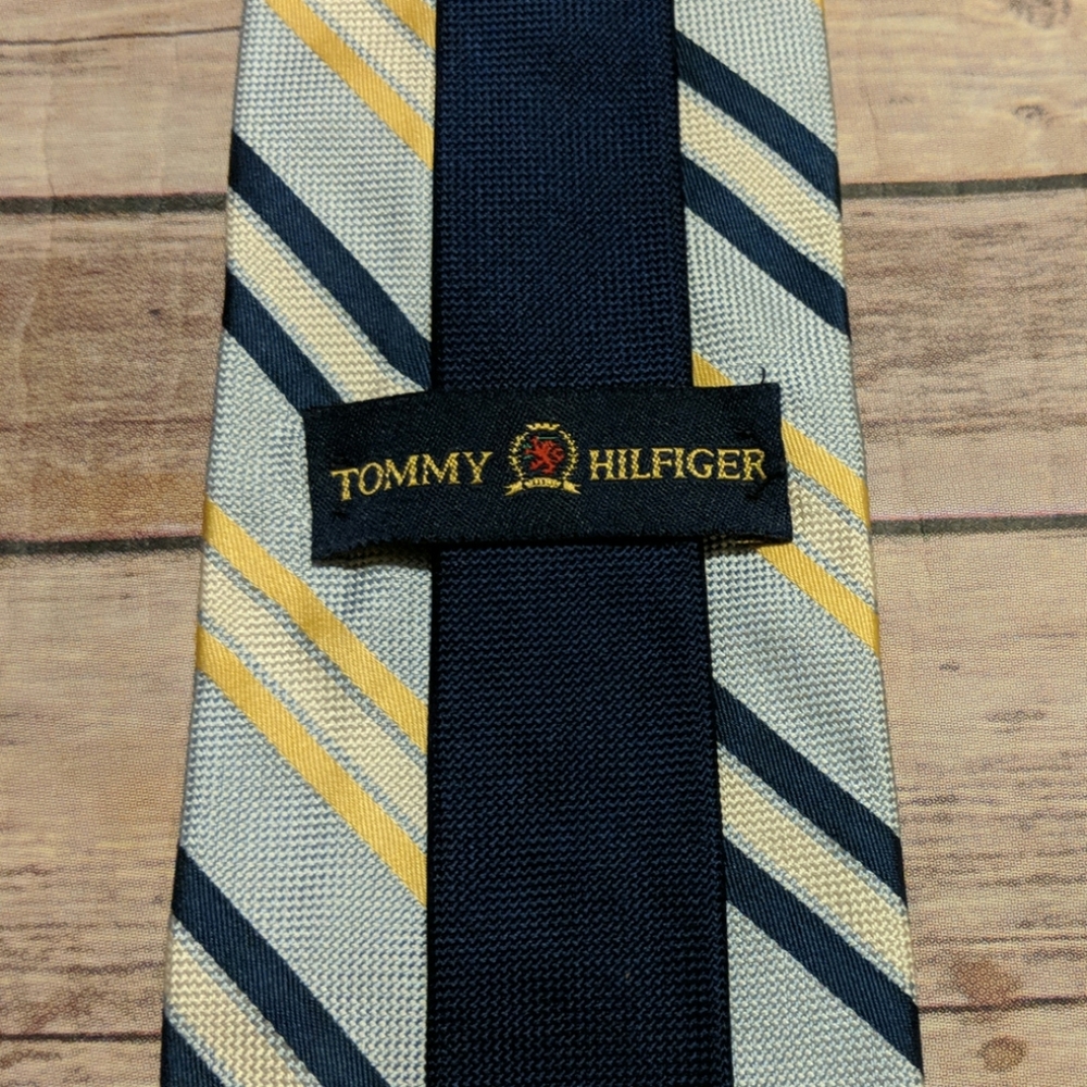 Tommy Hilfiger Silk Striped Tie - Picture 4 of 7